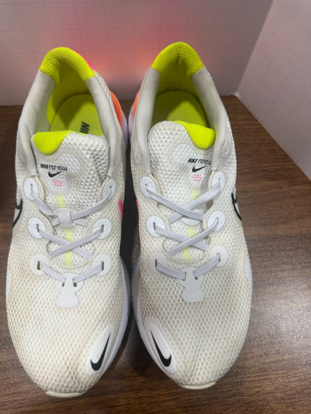 Nike Women’s 11  Renew Run Sneakers, 
'Platinum Pink Blast'